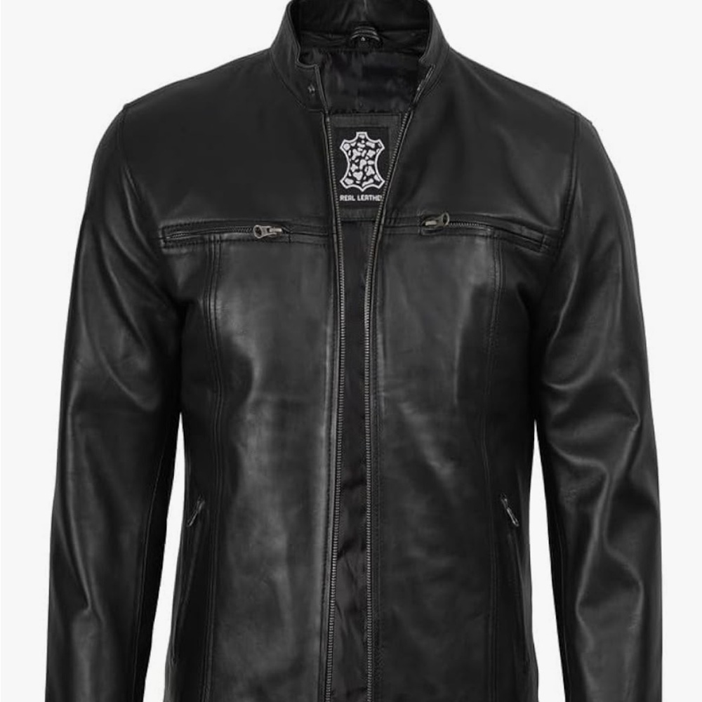 Men's Black Leather Jacket